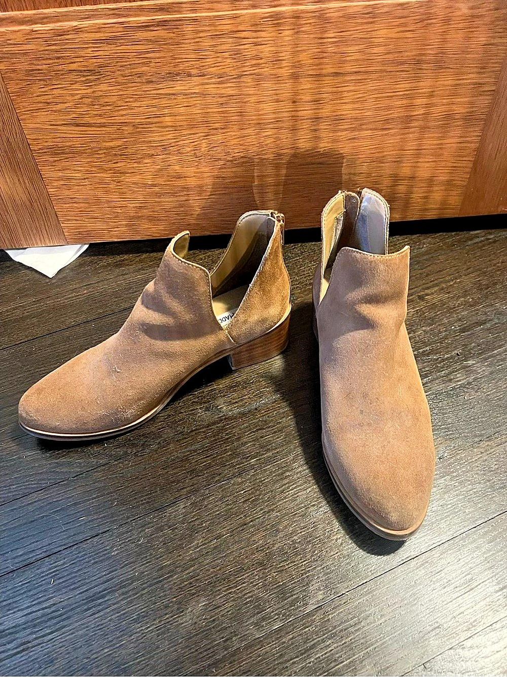Steve Madden Laramie Suede Ankle Booties Brown